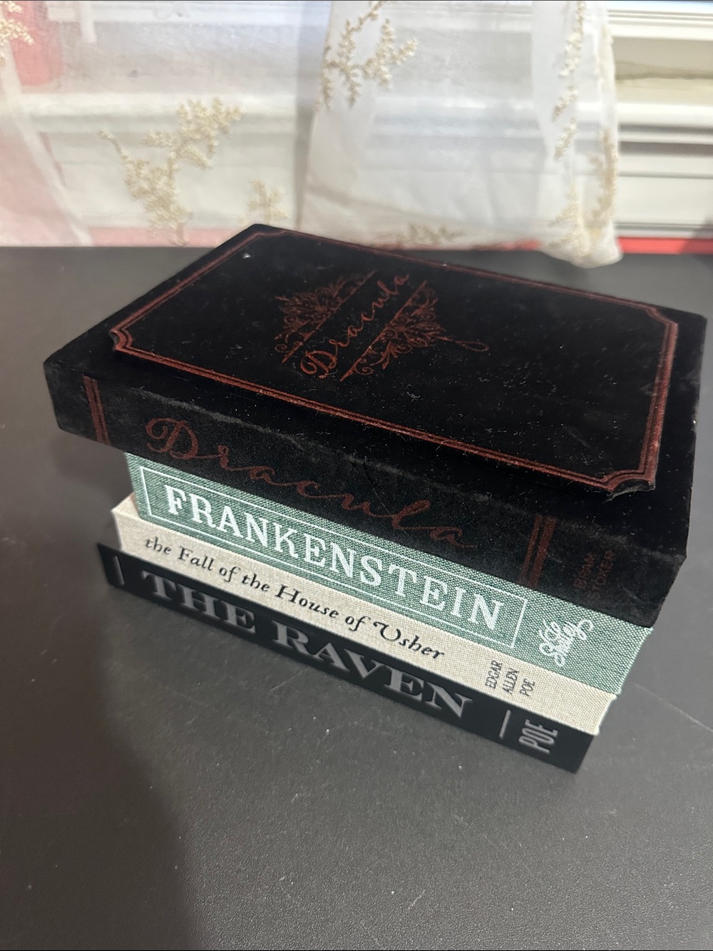 Halloween coffee table book decor